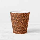 Brown Kaleidoscope Mandala Pattern Milchtasse (Vorderseite)