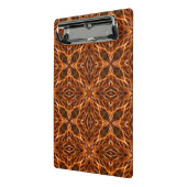 Brown Kaleidoscope Mandala Pattern Mini Klemmbrett (Gewinkelt2)