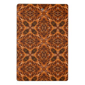 Brown Kaleidoscope Mandala Pattern Mini Klemmbrett (Rückseite)