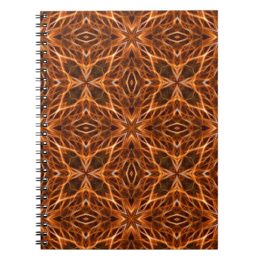 Brown Kaleidoscope Mandala Pattern Notizblock (Vorderseite)