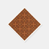 Brown Kaleidoscope Mandala Pattern Serviette (Ecke)