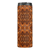 Brown Kaleidoscope Mandala Pattern Thermosbecher (Rückseite)