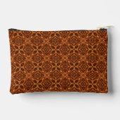 Brown Kaleidoscope Mandala Pattern Zubehörtasche (Rückseite)
