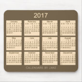 Brown-Kalender 2017 durch Janz Mausunterlage Mousepad (Vorne)