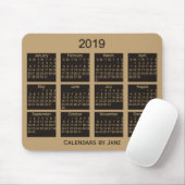 Brown-Kalender 2019 durch Janz Mausunterlage Mousepad (Mit Mouse)