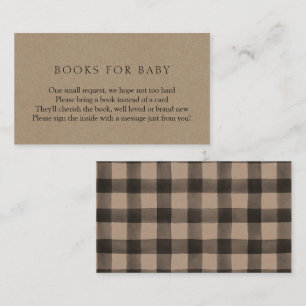 Brown Kariert Books for Baby Enclosure Card Begleitkarte