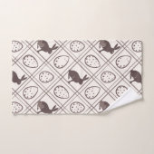 Brown Kariert Oaster Badhandtuch Set (Handtuch)