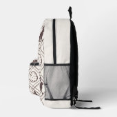 Brown Kariert Oaster Bedruckter Rucksack (Rechts)