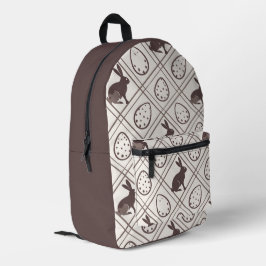 Brown Kariert Oaster Bedruckter Rucksack