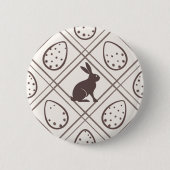 Brown Kariert Oaster Button (Vorderseite)