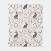 Brown Kariert Oaster Fleecedecke (Vorderseite)