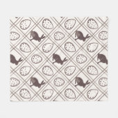 Brown Kariert Oaster Fleecedecke (Vorderseite (Horizontal))
