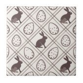 Brown Kariert Oaster Fliese (Vorderseite)