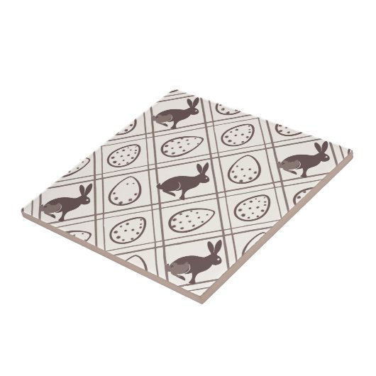 Brown Kariert Oaster Fliese (Seite)