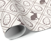 Brown Kariert Oaster Geschenkpapier (Rolleneckpunkt)
