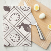 Brown Kariert Oaster Geschirrtuch (Viertel Falte)