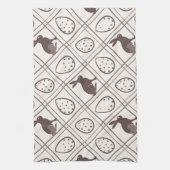 Brown Kariert Oaster Geschirrtuch (Vertikal)