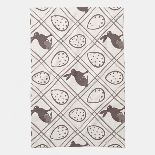 Brown Kariert Oaster Geschirrtuch (Vertikal)