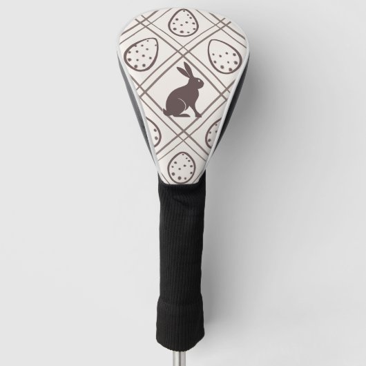 Brown Kariert Oaster Golf Headcover (Vorderseite)