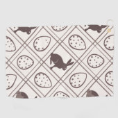 Brown Kariert Oaster Golfhandtuch (Horizontal)