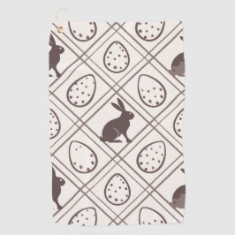 Brown Kariert Oaster Golfhandtuch