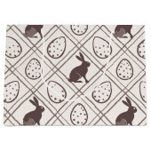 Brown Kariert Oaster Große Geschenktüte (Vorderseite)