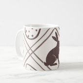 Brown Kariert Oaster Kaffeetasse (Vorderseite Links)
