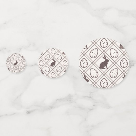 Brown Kariert Oaster Konfetti (Vorderseiten)