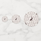 Brown Kariert Oaster Konfetti (Rückseiten)