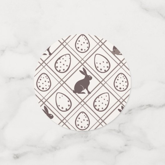 Brown Kariert Oaster Konfetti (Klein Vorderseite)