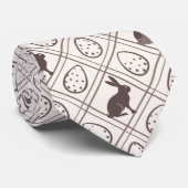 Brown Kariert Oaster Krawatte (Gerollt)