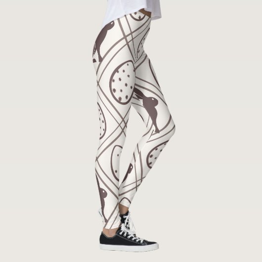 Brown Kariert Oaster Leggings (Rechts)