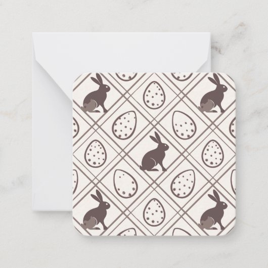 Brown Kariert Oaster Mitteilungskarte (Vorderseite)