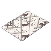 Brown Kariert Oaster Notizblock (Linke Seite)