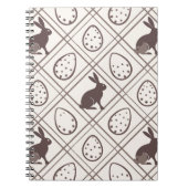 Brown Kariert Oaster Notizblock (Vorderseite)