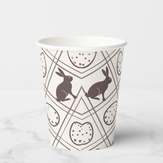 Brown Kariert Oaster Pappbecher (Rechts)