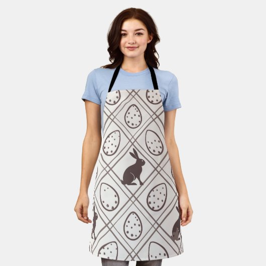 Brown Kariert Oaster Schürze (Getragen)