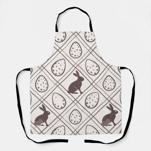 Brown Kariert Oaster Schürze (Vorderseite)