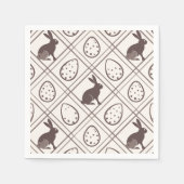 Brown Kariert Oaster Serviette (Vorderseite)