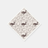 Brown Kariert Oaster Serviette (Ecke)