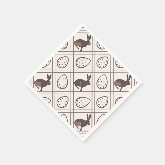 Brown Kariert Oaster Serviette (Ecke)