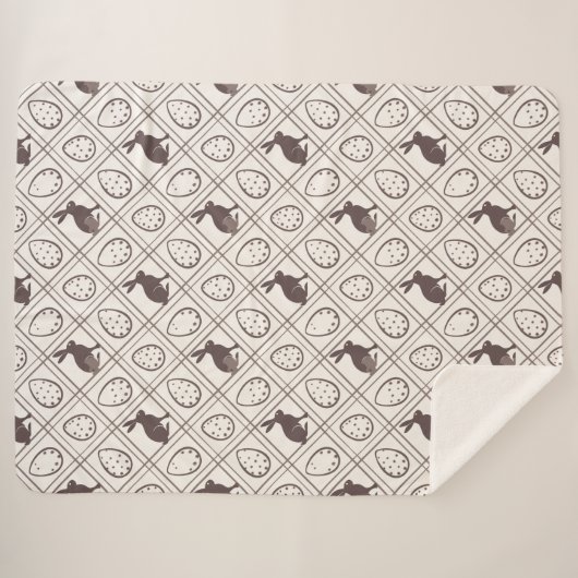 Brown Kariert Oaster Sherpadecke (Vorderseite (Horizontal))