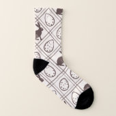 Brown Kariert Oaster Socken (Rechts - Außen)