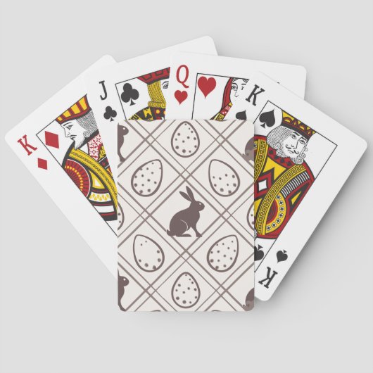 Brown Kariert Oaster Spielkarten (Rückseite)
