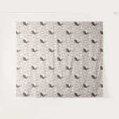 Brown Kariert Oaster Wandteppich (Vorderseite (Horizontal))