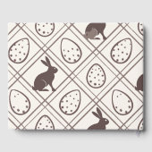 Brown Kariert Personalisiert Oster Gästebuch (Rückseite)