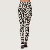 Brown Khaki Leopard Print Leggings & Yoga Pants (Rückseite)