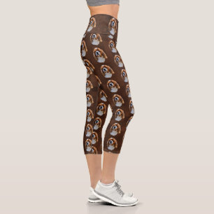 Brown King Charles Cavalier Spaniel, Capri Leggings