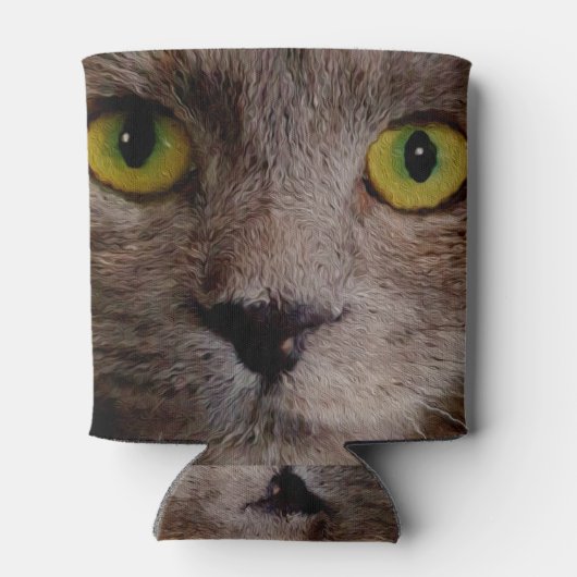 Brown Kitten Oil Paint, Can Cooler Dosenkühler (Rückseite)