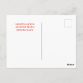 Brown Kittery Seapoint Beach Maine Nature Postkarte (Rückseite)